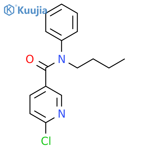 N-butyl-6-chloro-N-phenylpyridine-3-carboxamide structure
