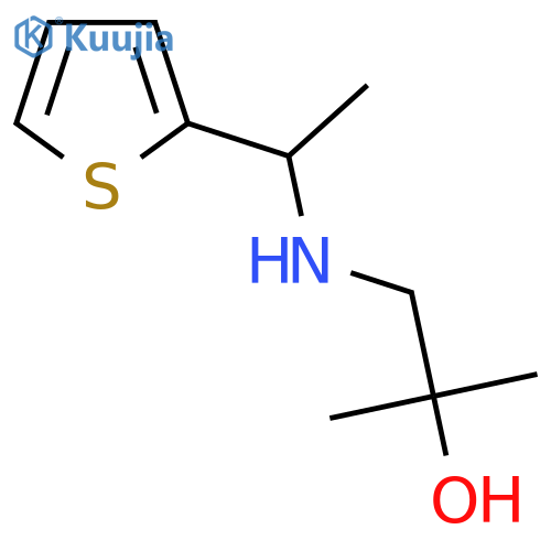 2-methyl-1-{1-(thiophen-2-yl)ethylamino}propan-2-ol structure