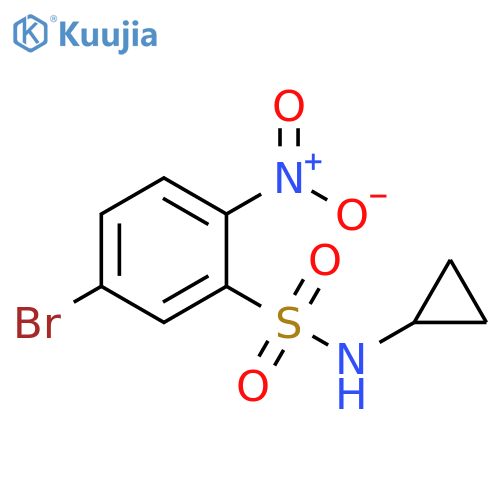5-bromo-N-cyclopropyl-2-nitrobenzene-1-sulfonamide structure