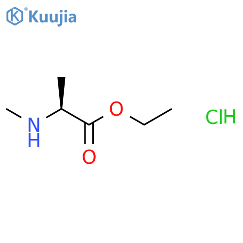 L-Alanine, N-methyl-, ethyl ester, hydrochloride structure