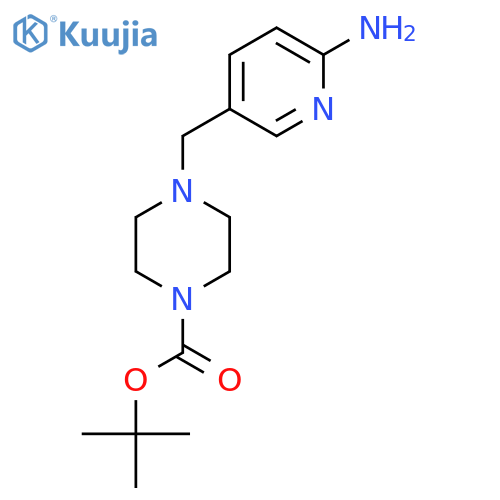 tert-butyl 4-[(6-amino-3-pyridyl)methyl]piperazine-1-carboxylate structure