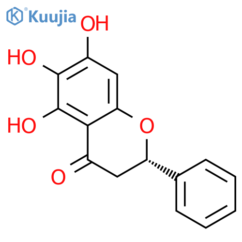 4H-1-Benzopyran-4-one, 2,3-dihydro-5,6,7-trihydroxy-2-phenyl-, (S)- structure