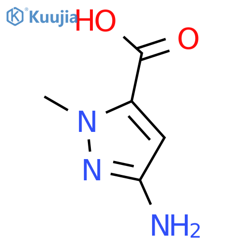 3-Amino-1-methyl-1H-pyrazole-5-carboxylic acid structure