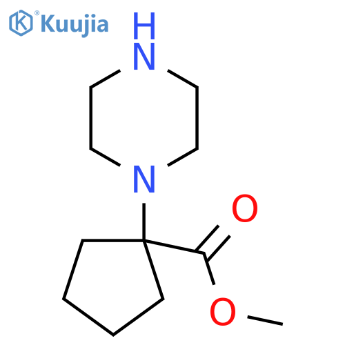 Methyl 1-(piperazin-1-yl)cyclopentane-1-carboxylate structure