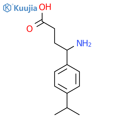4-amino-4-4-(propan-2-yl)phenylbutanoic acid structure