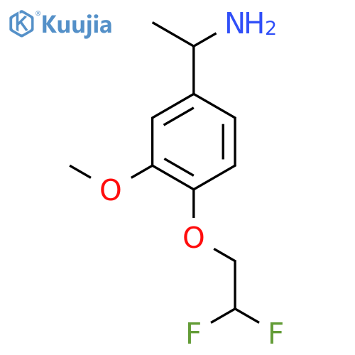 1-4-(2,2-difluoroethoxy)-3-methoxyphenylethan-1-amine structure