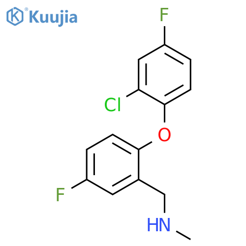 {[2-(2-chloro-4-fluorophenoxy)-5-fluorophenyl]methyl}(methyl)amine structure