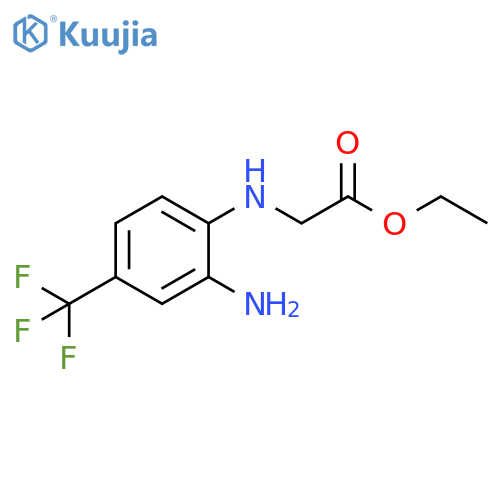 Ethyl 2-{2-amino-4-(trifluoromethyl)phenylamino}acetate structure