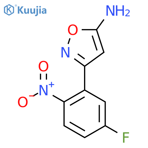 3-(5-fluoro-2-nitrophenyl)-1,2-oxazol-5-amine structure