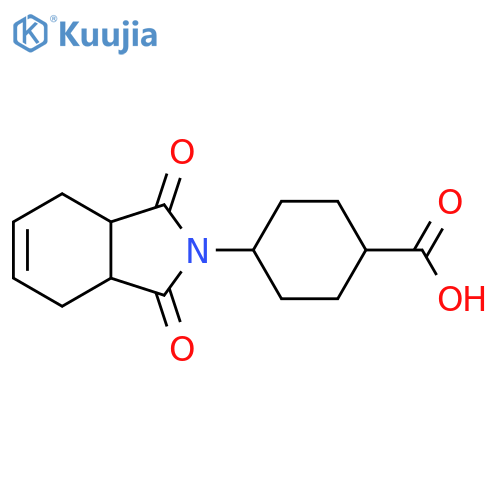4-(1,3-Dioxo-1,3,3a,4,7,7a-hexahydro-2H-isoindol-2-yl)cyclohexanecarboxylic acid structure