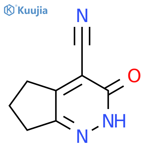 3-oxo-2H,3H,5H,6H,7H-cyclopentacpyridazine-4-carbonitrile structure