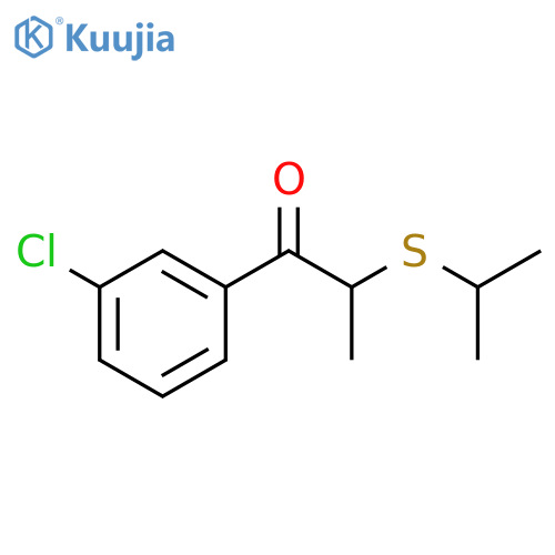 1-(3-Chlorophenyl)-2-(isopropylthio)propan-1-one structure