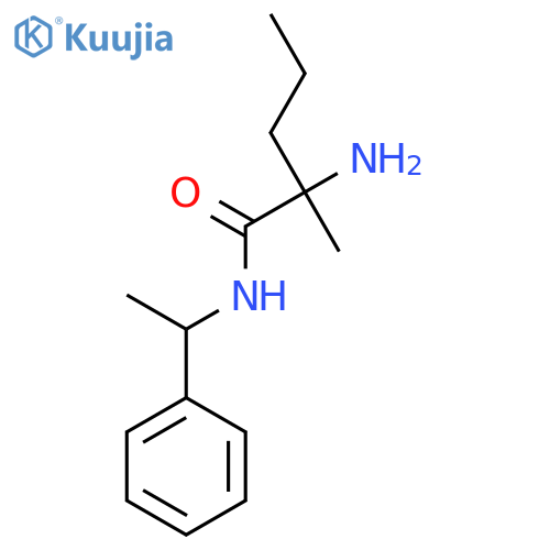 2-Amino-2-methyl-N-(1-phenylethyl)pentanamide structure
