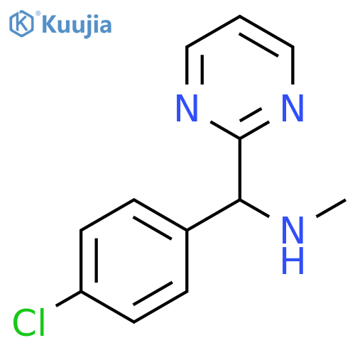 [(4-chlorophenyl)(pyrimidin-2-yl)methyl](methyl)amine structure