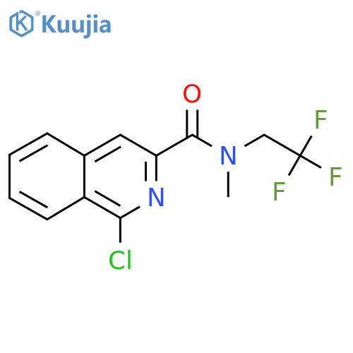 1-chloro-N-methyl-N-(2,2,2-trifluoroethyl)isoquinoline-3-carboxamide structure