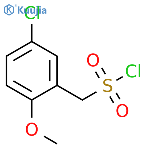 (5-chloro-2-methoxyphenyl)methanesulfonyl chloride structure