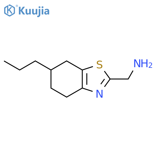 2-Benzothiazolemethanamine, 4,5,6,7-tetrahydro-6-propyl- structure