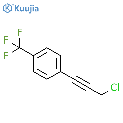 1-(3-chloroprop-1-yn-1-yl)-4-(trifluoromethyl)benzene structure