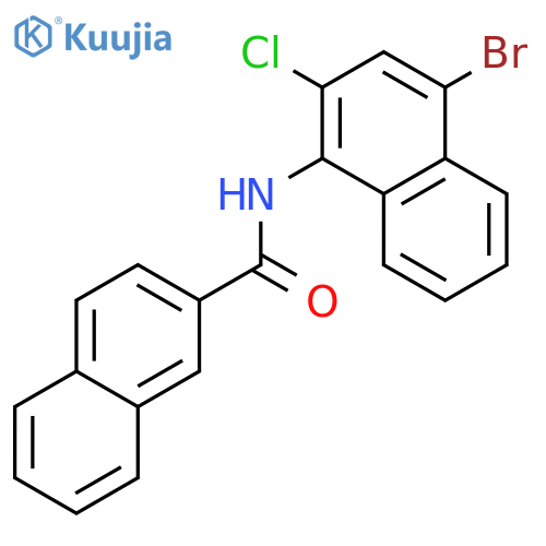2-Naphthalenecarboxamide, N-(4-bromo-2-chloro-1-naphthalenyl)- structure