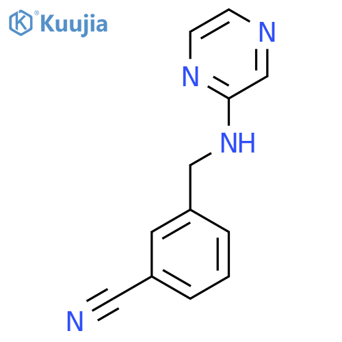 3-{(Pyrazin-2-yl)aminomethyl}benzonitrile structure