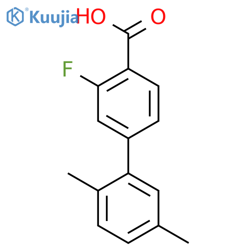 4-(2,5-dimethylphenyl)-2-fluorobenzoic acid structure