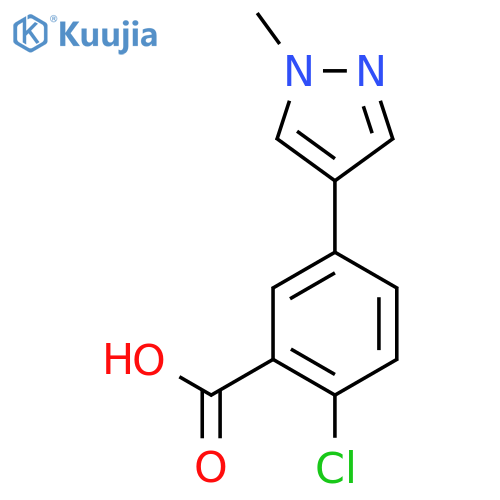 2-Chloro-5-(1-methyl-1H-pyrazol-4-yl)benzoic acid structure