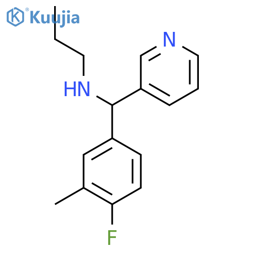 (4-fluoro-3-methylphenyl)(pyridin-3-yl)methyl(propyl)amine structure