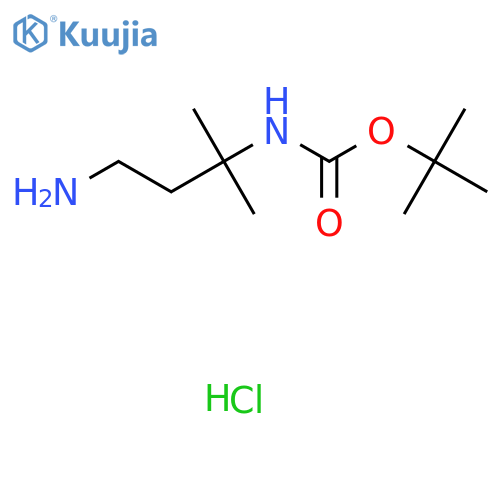 tert-butyl N-(3-amino-1,1-dimethyl-propyl)carbamate;hydrochloride structure