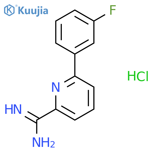 6-(3-Fluorophenyl)picolinimidamide hydrochloride structure
