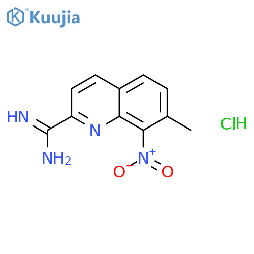 7-Methyl-8-nitroquinoline-2-carboximidamide hydrochloride structure