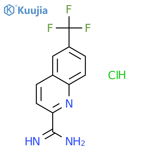 6-(Trifluoromethyl)quinoline-2-carboximidamide hydrochloride structure