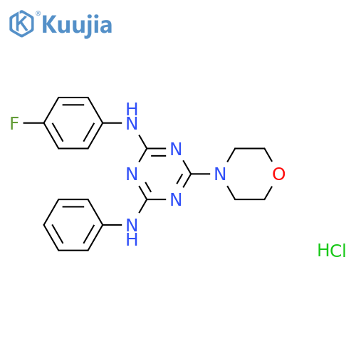 2-N-(4-fluorophenyl)-6-morpholin-4-yl-4-N-phenyl-1,3,5-triazine-2,4-diamine:hydrochloride structure