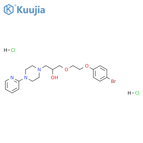 1-[2-(4-bromophenoxy)ethoxy]-3-[4-(pyridin-2-yl)piperazin-1-yl]propan-2-ol dihydrochloride structure