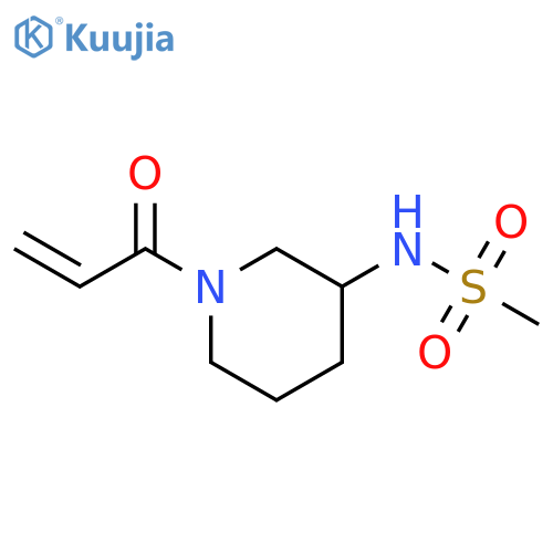 N-[1-(1-Oxo-2-propen-1-yl)-3-piperidinyl]methanesulfonamide structure