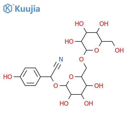 2-Hydroxy-2-(4-hydroxyphenyl)acetic acid; (R)-form, Nitrile, 2-O-[β-D-glucopyranosyl-(1→6)-β-D-glucopyranoside] structure