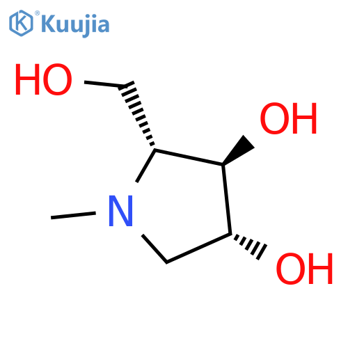 3,4-Pyrrolidinediol,2-(hydroxymethyl)-1-methyl-, (2R,3R,4R)- structure