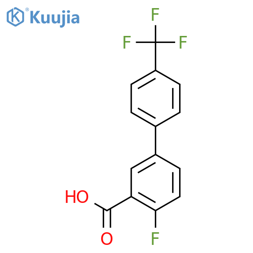 4-Fluoro-4'-(trifluoromethyl)-[1,1'-biphenyl]-3-carboxylic acid structure