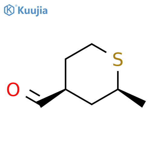 2H-Thiopyran-4-carboxaldehyde,tetrahydro-2-methyl-, cis- (9CI) structure