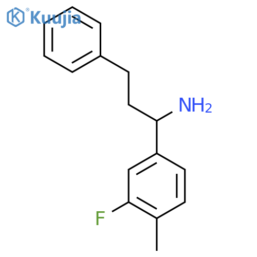 1-(3-Fluoro-4-methylphenyl)-3-phenylpropan-1-amine structure