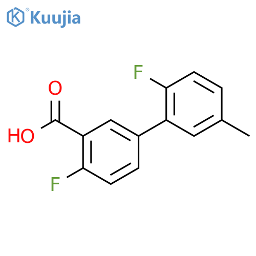 2-fluoro-5-(2-fluoro-5-methylphenyl)benzoic Acid structure
