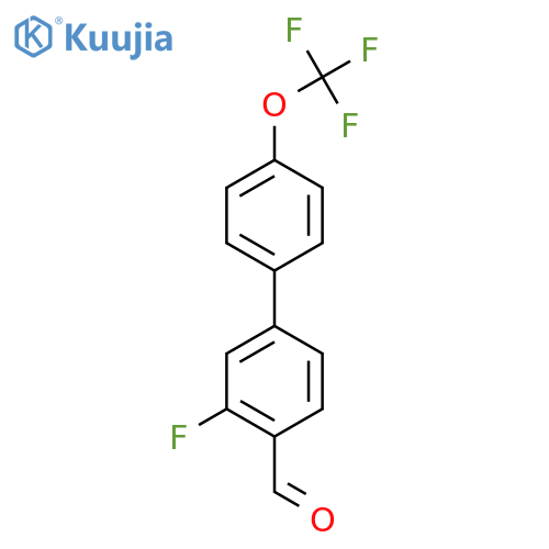 3-Fluoro-4'-(trifluoromethoxy)biphenyl-4-carboxaldehyde structure