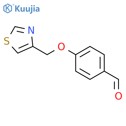 4-[(1,3-thiazol-4-yl)methoxy]benzaldehyde structure