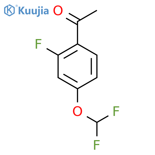 1-4-(difluoromethoxy)-2-fluorophenylethan-1-one structure