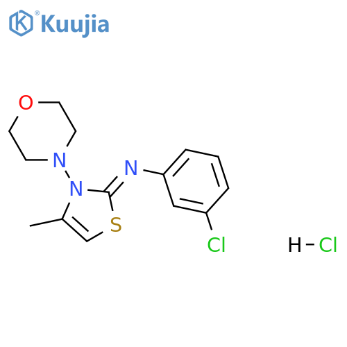(2Z)-N-(3-chlorophenyl)-4-methyl-3-(morpholin-4-yl)-2,3-dihydro-1,3-thiazol-2-imine hydrochloride structure