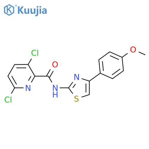 3,6-Dichloro-N-[4-(4-methoxyphenyl)-2-thiazolyl]-2-pyridinecarboxamide structure
