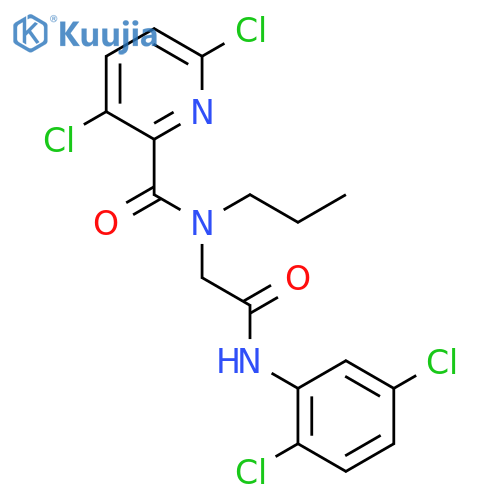 N-(2,5-dichlorophenyl)-2-[1-(3,6-dichloropyridin-2-yl)-N-propylformamido]acetamide structure