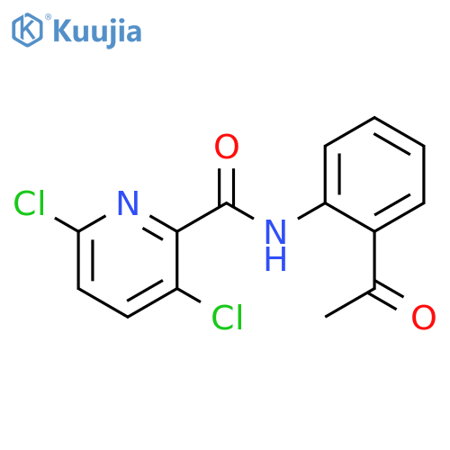 N-(2-acetylphenyl)-3,6-dichloropyridine-2-carboxamide structure