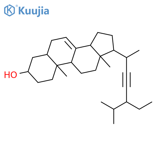 (24R)-5alpha-stigmast-7-en-22-yn-3beta-ol structure