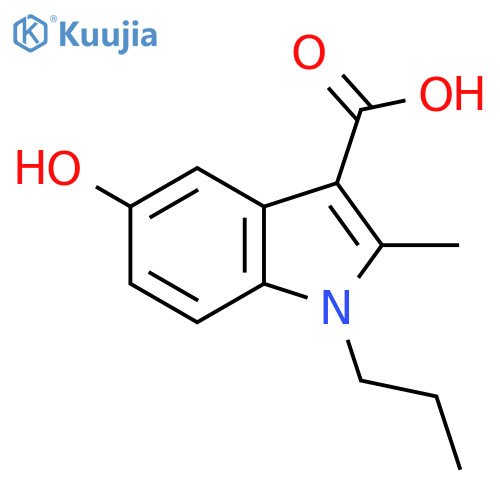 5-hydroxy-2-methyl-1-propyl-1H-indole-3-carboxylic acid structure