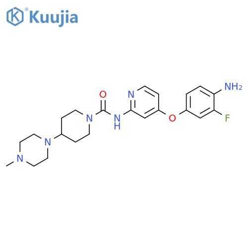 1-Piperidinecarboxamide, N-[4-(4-amino-3-fluorophenoxy)-2-pyridinyl]-4-(4-methyl-1-piperazinyl)- structure